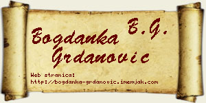 Bogdanka Grdanović vizit kartica